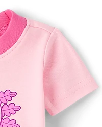 Baby And Toddler Girls Summer Axolotl Snug Fit Cotton Pajamas