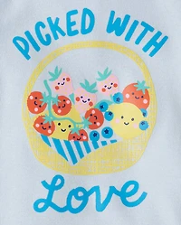 Baby And Toddler Girls Vegetable Snug Fit Cotton Pajamas