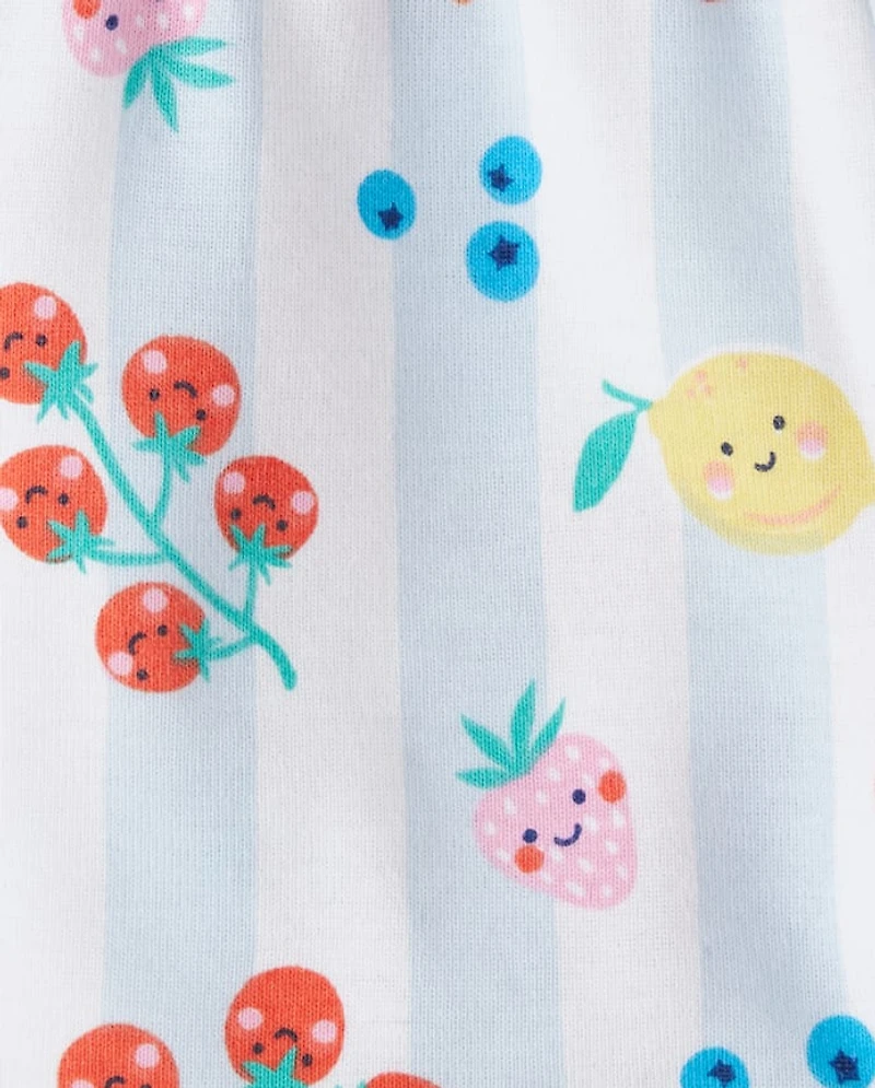 Baby And Toddler Girls Vegetable Snug Fit Cotton Pajamas