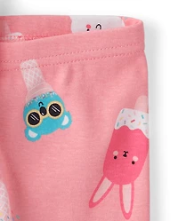 Baby And Toddler Girls Ice Cream Cone Snug Fit Cotton Pajamas