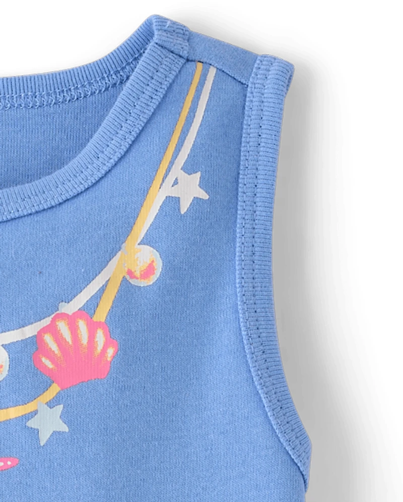 Baby And Toddler Girls Mermaid Snug Fit Cotton Pajamas