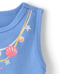 Baby And Toddler Girls Mermaid Snug Fit Cotton Pajamas
