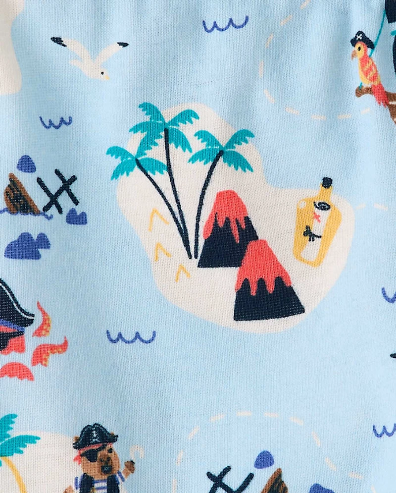 Pyjama en coton ajusté pour bébé et tout-petit, motif pirate capybara