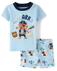 Pyjama en coton ajusté pour bébé et tout-petit, motif pirate capybara