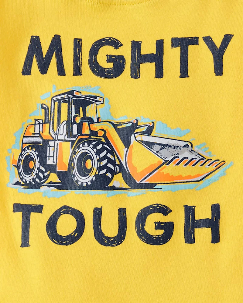 Baby And Toddler Boys Construction Vehicle Snug Fit Cotton Pajamas
