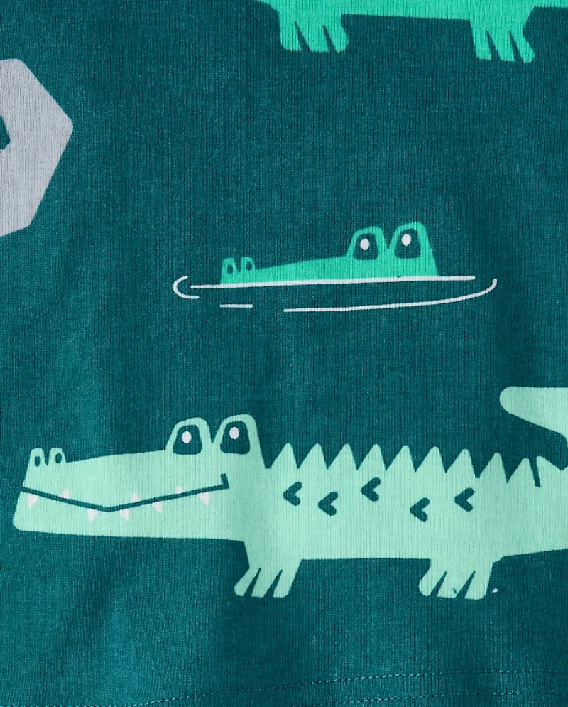 Baby And Toddler Boys Crocodile Snug Fit Cotton Pajamas