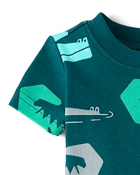 Baby And Toddler Boys Crocodile Snug Fit Cotton Pajamas