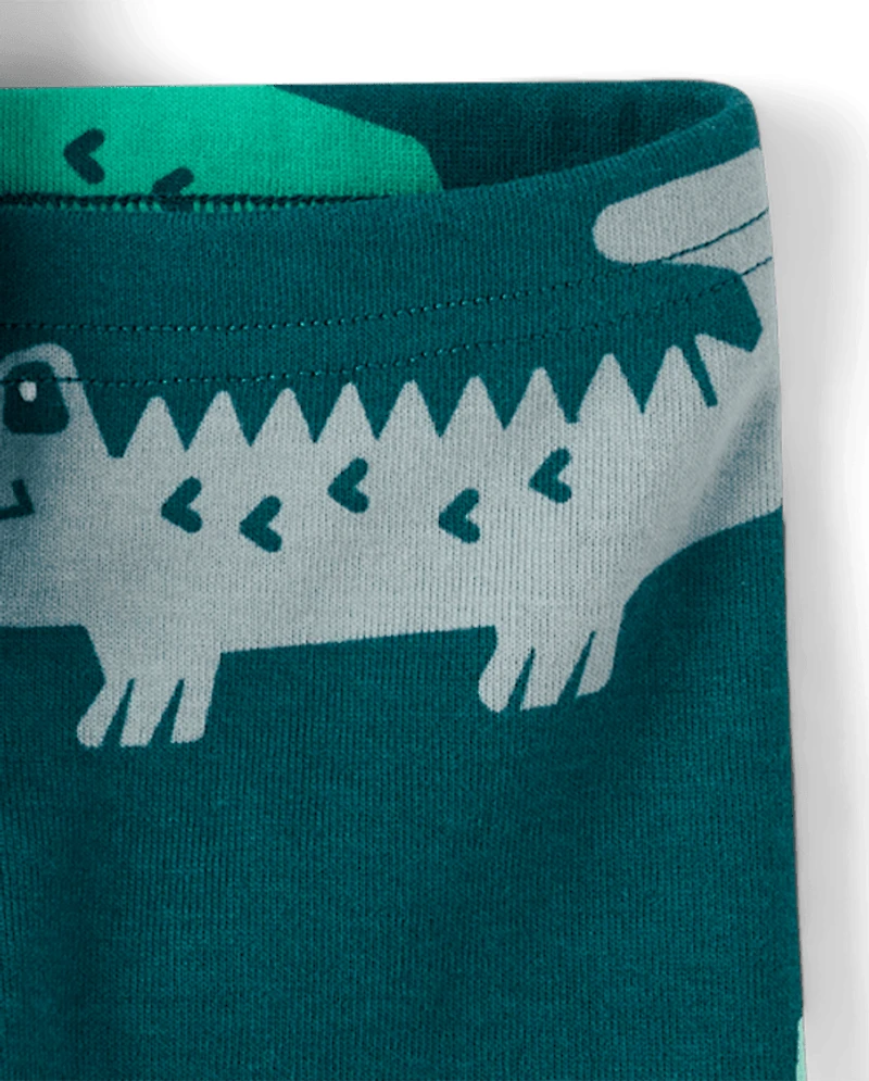 Baby And Toddler Boys Crocodile Snug Fit Cotton Pajamas