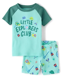 Baby And Toddler Boys Explorer's Club Snug Fit Cotton Pajamas