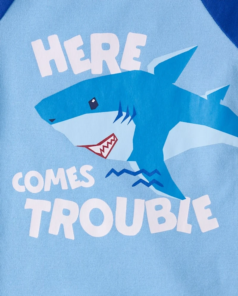 Baby And Toddler Boys Shark Snug Fit Cotton Pajamas