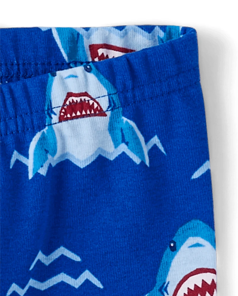 Baby And Toddler Boys Shark Snug Fit Cotton Pajamas