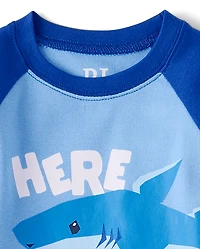 Baby And Toddler Boys Shark Snug Fit Cotton Pajamas