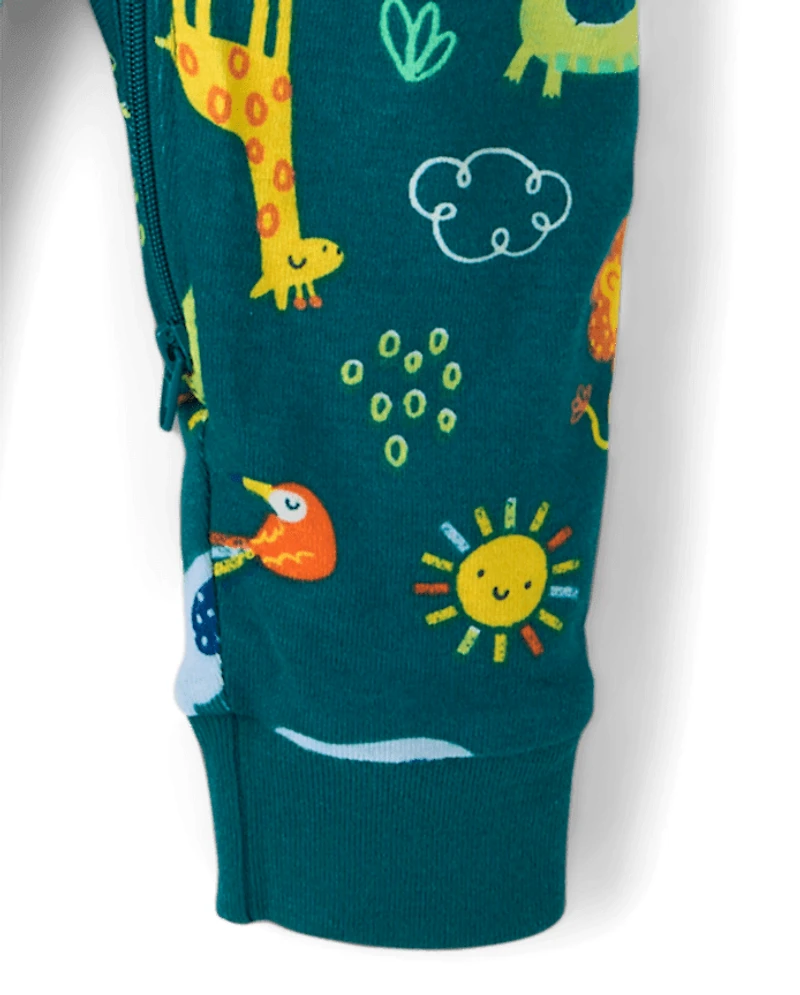 Baby And Toddler Boys Safari Snug Fit Cotton One Piece Pajamas