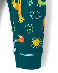Baby And Toddler Boys Safari Snug Fit Cotton One Piece Pajamas
