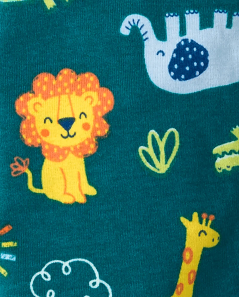 Baby And Toddler Boys Safari Snug Fit Cotton One Piece Pajamas