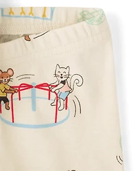 Baby And Toddler Short Sleeve Animal Playground Snug Fit Cotton Pajamas