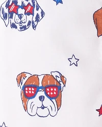 Baby And Toddler Americana Dogs Snug Fit Cotton One Piece Pajamas