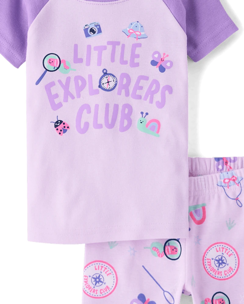 Baby And Toddler Girls Explorer's Club Snug Fit Cotton Pajamas