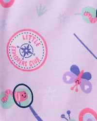 Baby And Toddler Girls Explorer's Club Snug Fit Cotton Pajamas