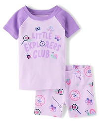Baby And Toddler Girls Explorer's Club Snug Fit Cotton Pajamas