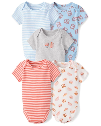 Baby Boys Snacks Bodysuit 5-Pack