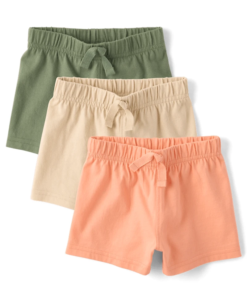Baby Boys Pull On Shorts 3-Pack