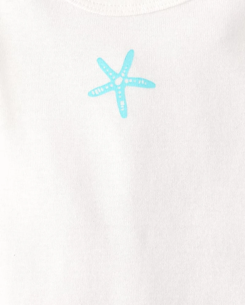 Baby Girls Seahorse Flutter Bodysuit 5-Pack