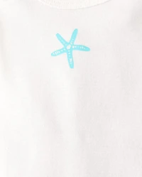 Baby Girls Seahorse Flutter Bodysuit 5-Pack