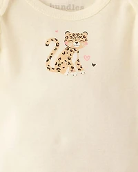 Baby Girls Leopard Flutter Bodysuit 5-Pack