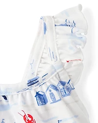 Baby Girls Nautical Flutter Dress