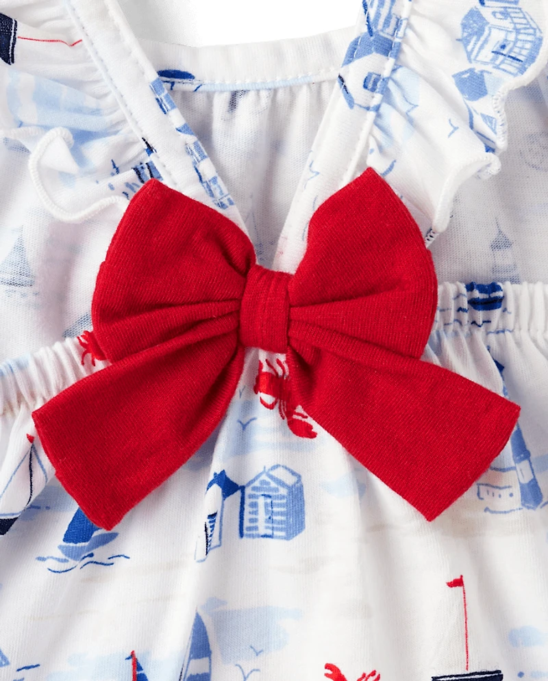 Baby Girls Nautical Flutter Dress