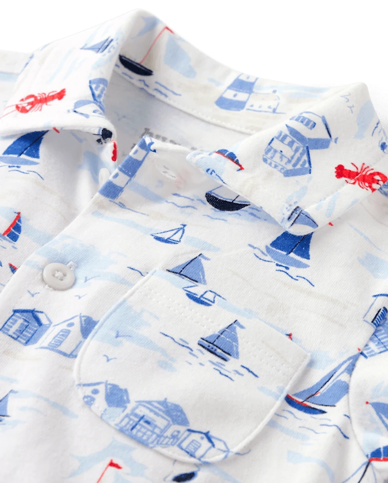 Baby Boys Dad And Me Coastal 2-Piece Outfit Set