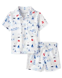 Baby Boys Dad And Me Coastal 2-Piece Outfit Set