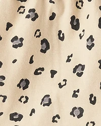 Baby Girls Leopard Paperbag Waist Shorts 2-Pack