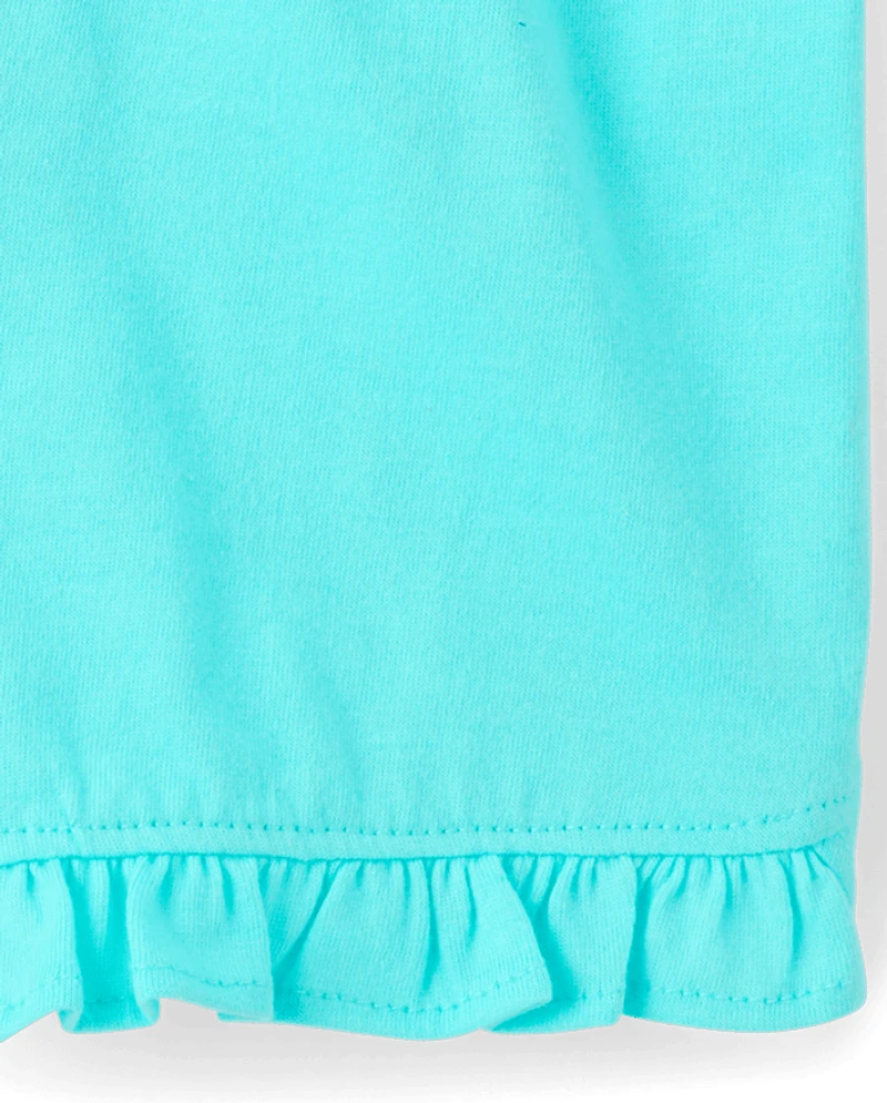 Baby Girls Seashell Ruffle Shorts 3-Pack