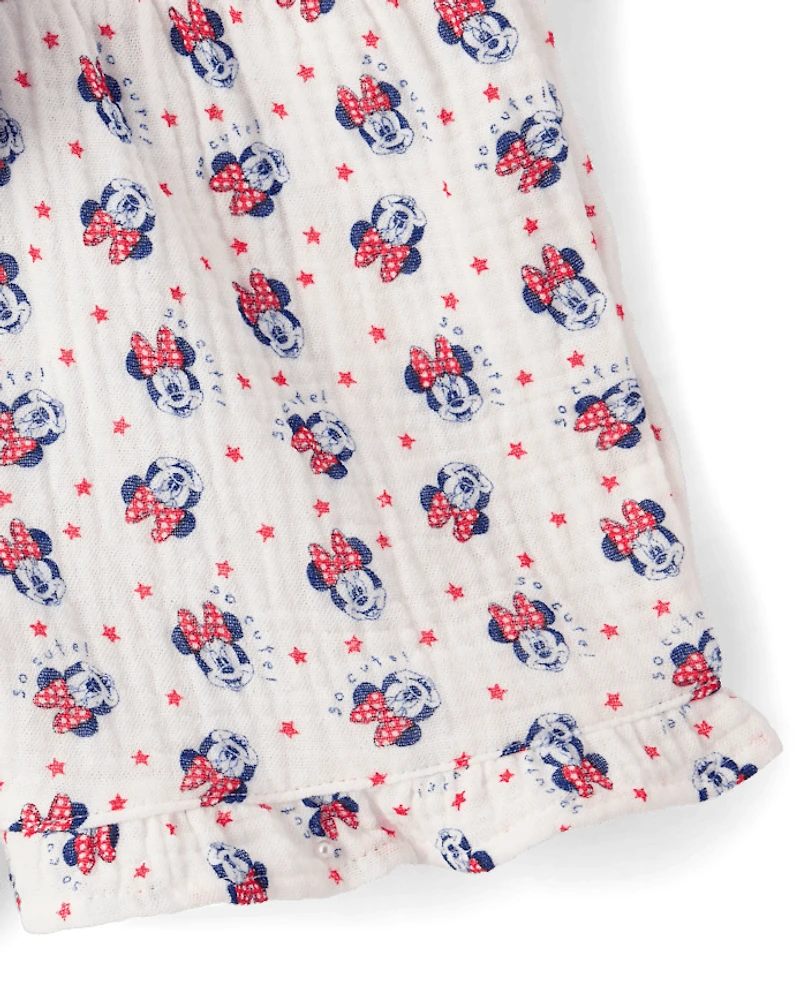 Baby Girls Minnie Mouse™ Gauze 2-Piece Outfit Set