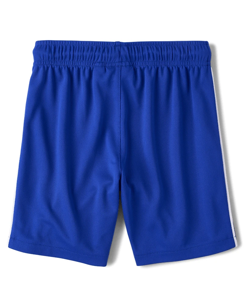 Boys Quick Dry Side Stripe Mesh Active Shorts