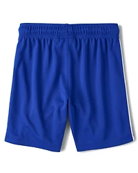 Boys Quick Dry Side Stripe Mesh Active Shorts