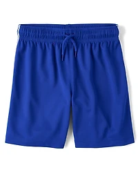 Boys Quick Dry Side Stripe Mesh Active Shorts