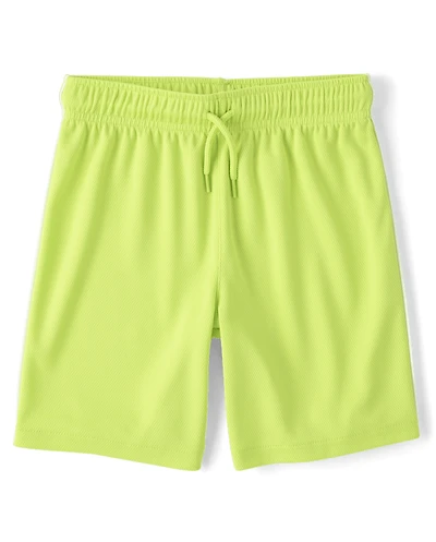 Boys Quick Dry Side Stripe Mesh Active Shorts
