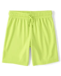 Boys Quick Dry Side Stripe Mesh Active Shorts