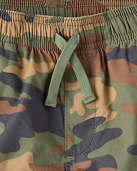 Boys Camo Pull On Cargo Shorts