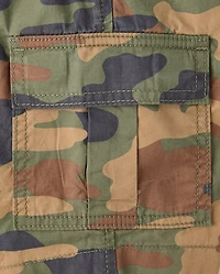 Boys Camo Pull On Cargo Shorts