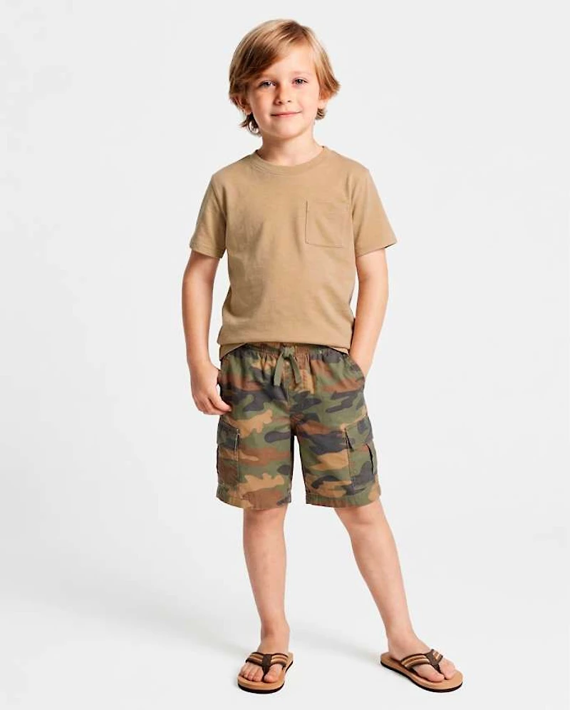 Boys Camo Pull On Cargo Shorts