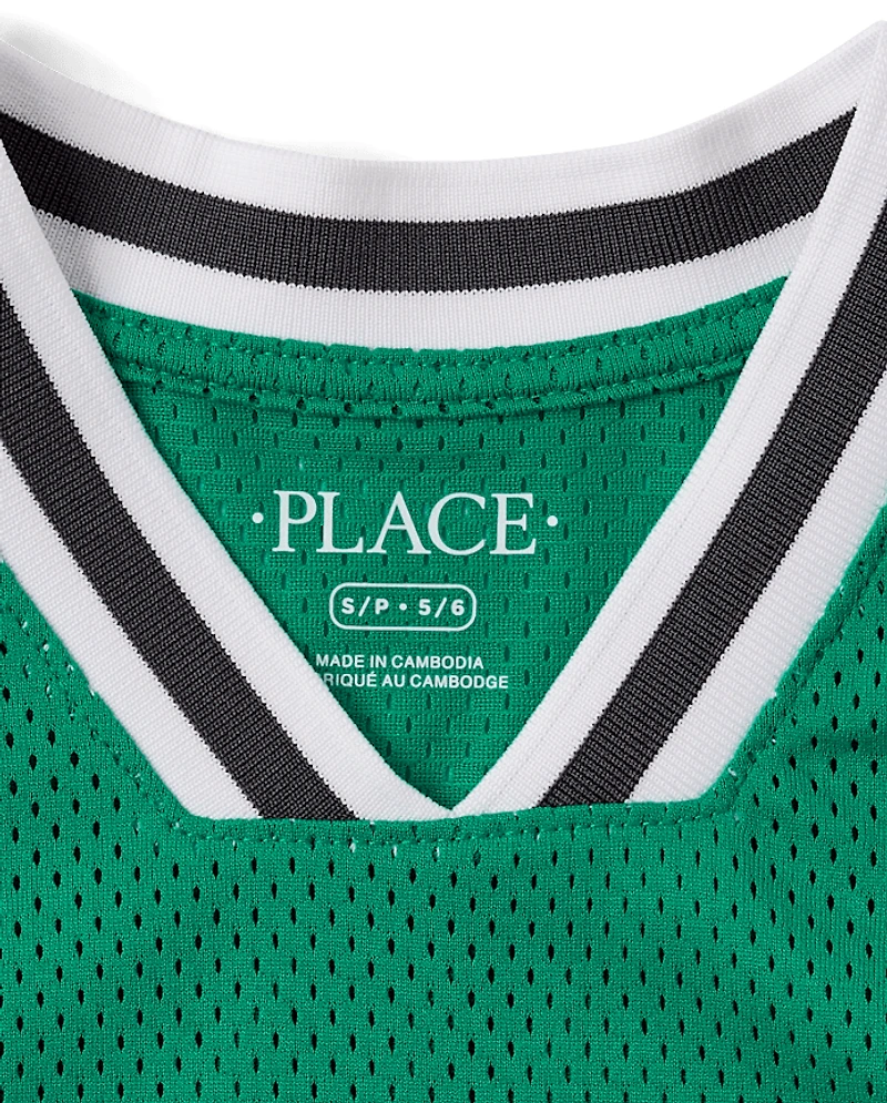 Kids Quick Dry Varsity Mesh Basketball Tank Top