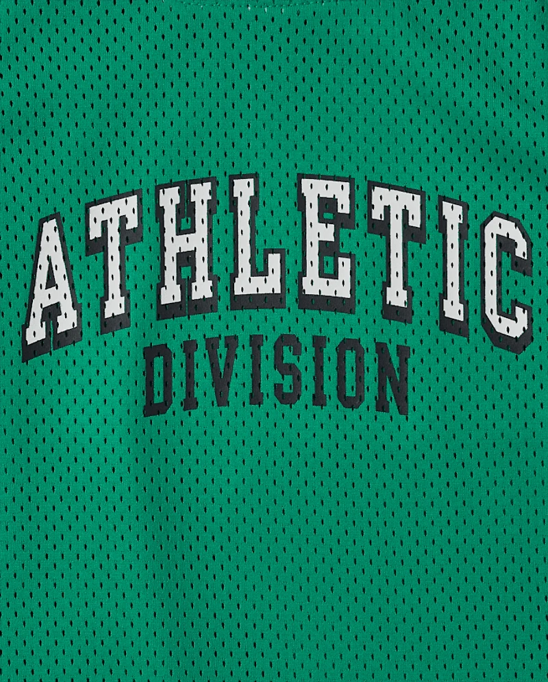 Kids Quick Dry Varsity Mesh Basketball Tank Top