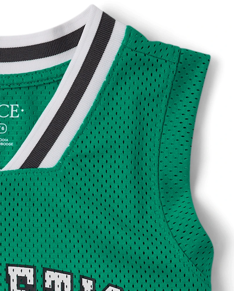 Kids Quick Dry Varsity Mesh Basketball Tank Top