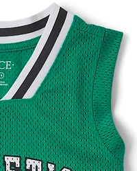 Kids Quick Dry Varsity Mesh Basketball Tank Top