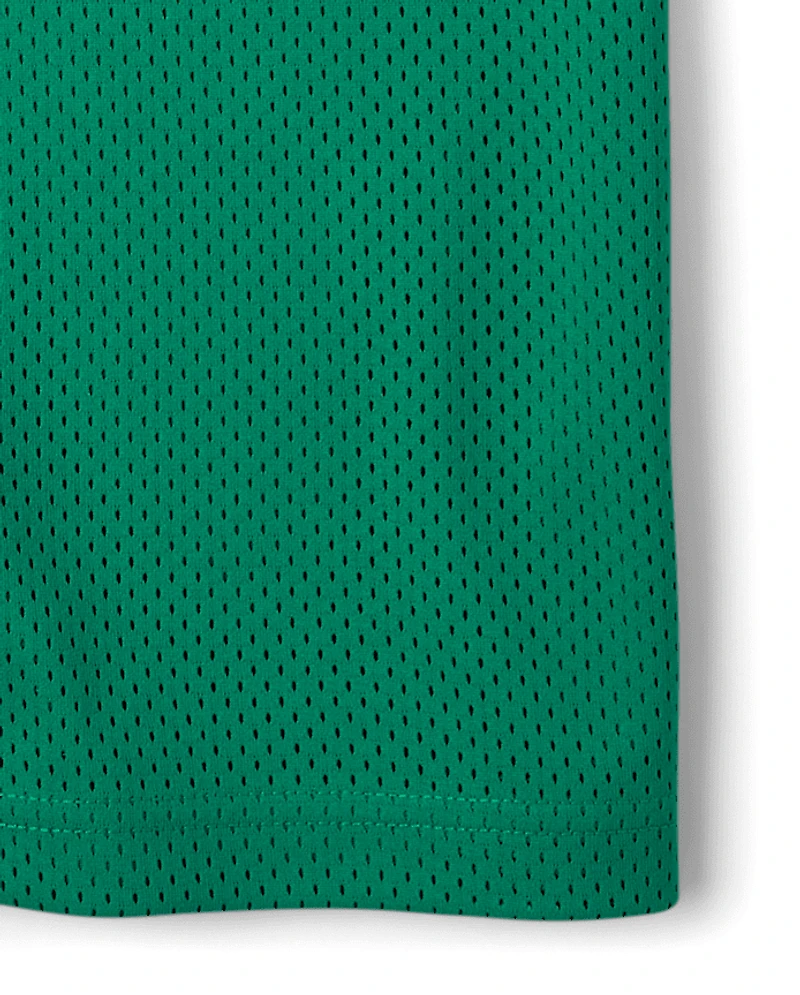 Boys Quick Dry Varsity Mesh Basketball Tank Top