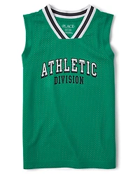 Kids Quick Dry Varsity Mesh Basketball Tank Top